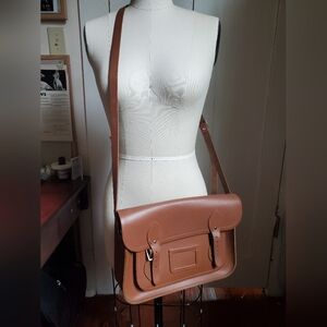 Cambridge SatchelCompany Brown Leather Crossbody Satchel
